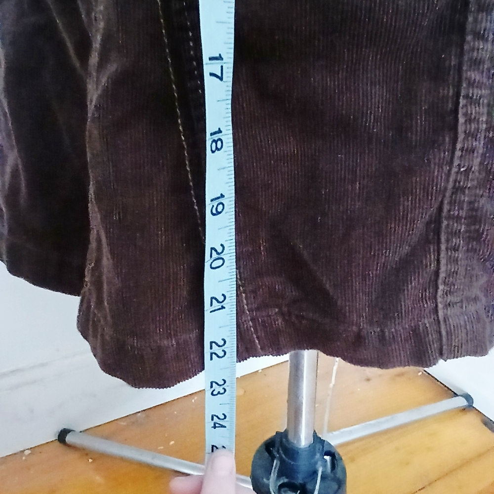 UNIONBAY Vintage Casual Chocolate Brown Cotton Corduroy Skirt Pockets - Picture 6 of 10